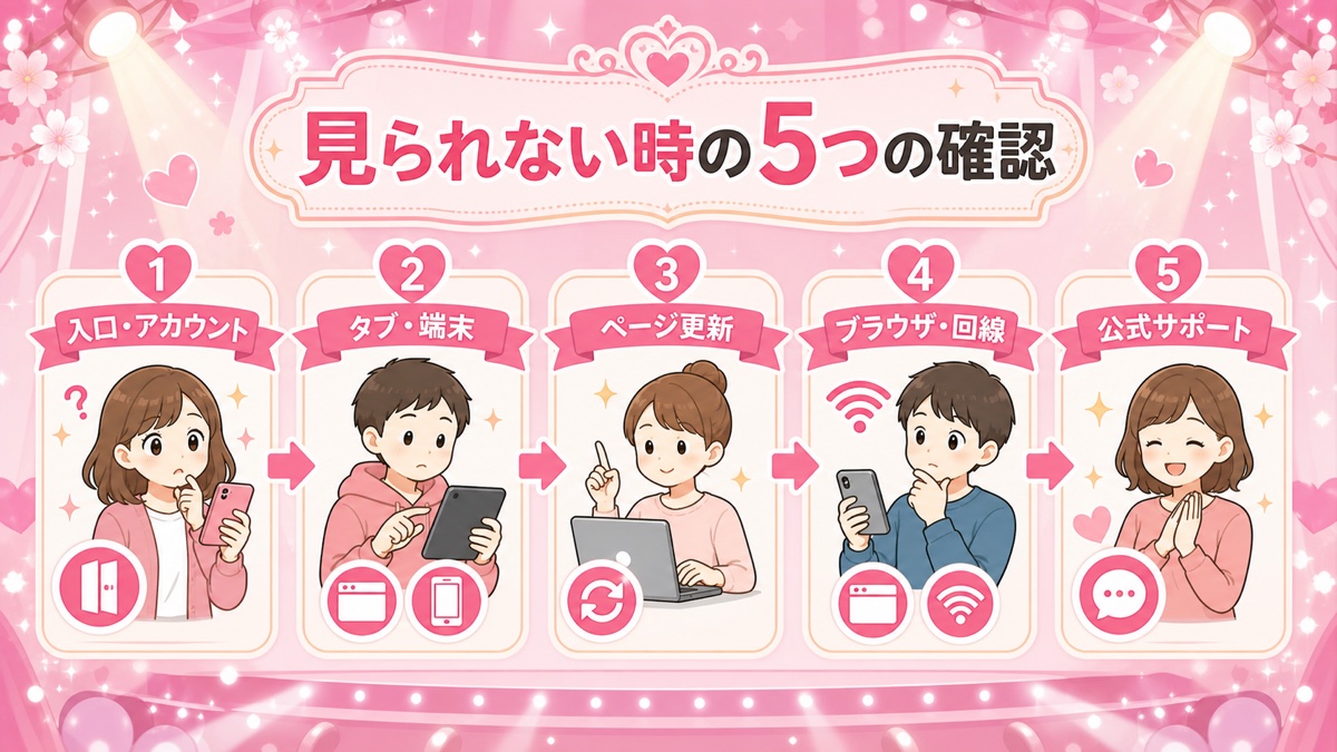 嵐ライブ見逃し配信が見られない時の5つの確認手順