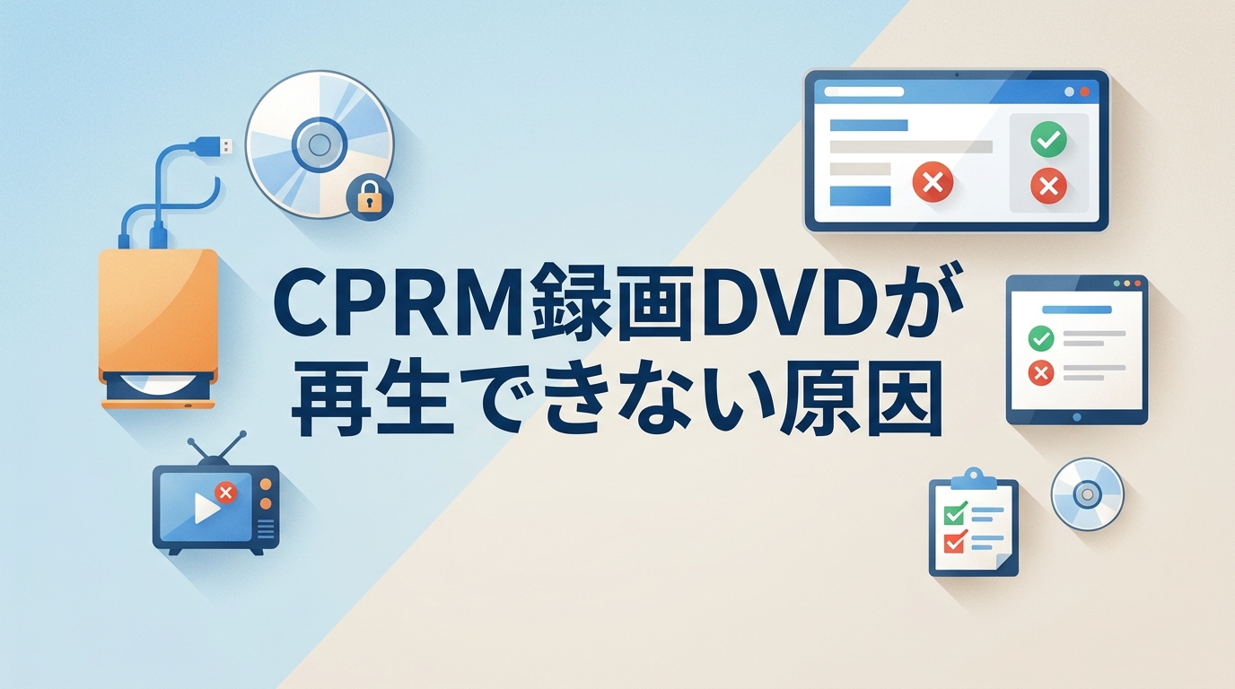 CPRM録画DVDが再生できない原因は？対応条件・ソフトの違いと注意点