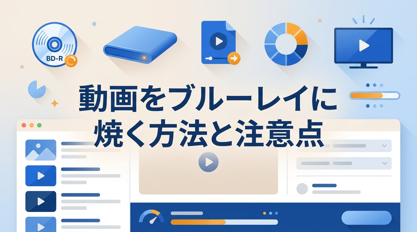 動画をBlu-rayに焼く方法:データ保存とテレビ再生の手順をWindows・Mac別に解説