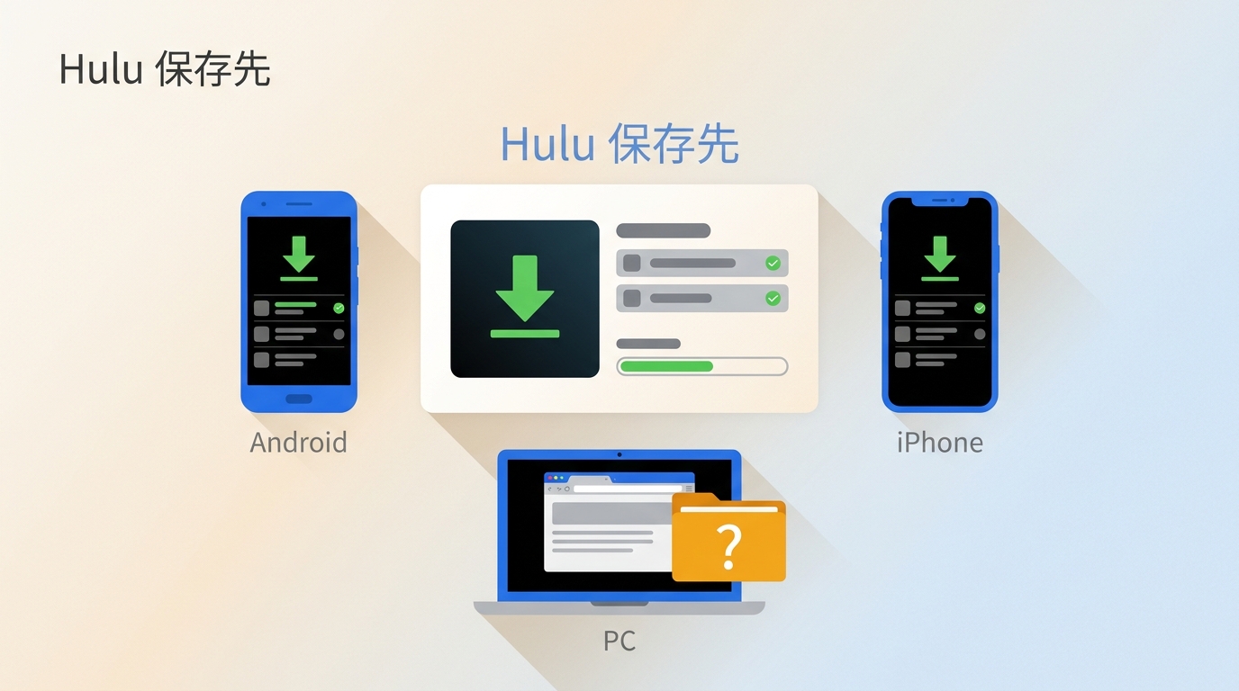 Huluのダウンロード先はどこ?Android・iPhone・PCの保存場所と注意点