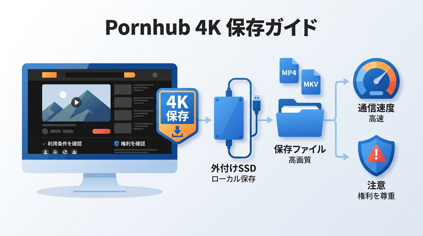 Pornhubの4K保存：画質条件・方式の違い・注意点