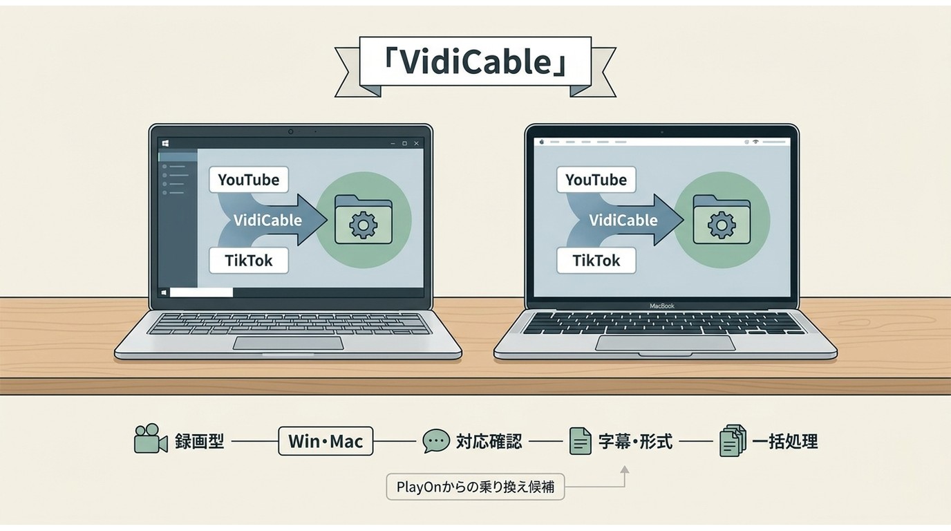 WindowsとMacで使えるVidiCable