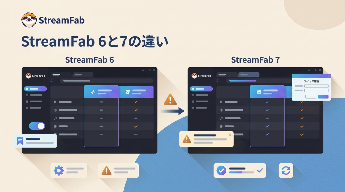 StreamFab 6とは?現行版7との違い・更新時の注意点
