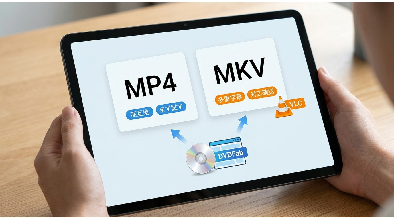 Androidタブレット向けMP4とMKVの再生互換性、字幕・音声対応の違い