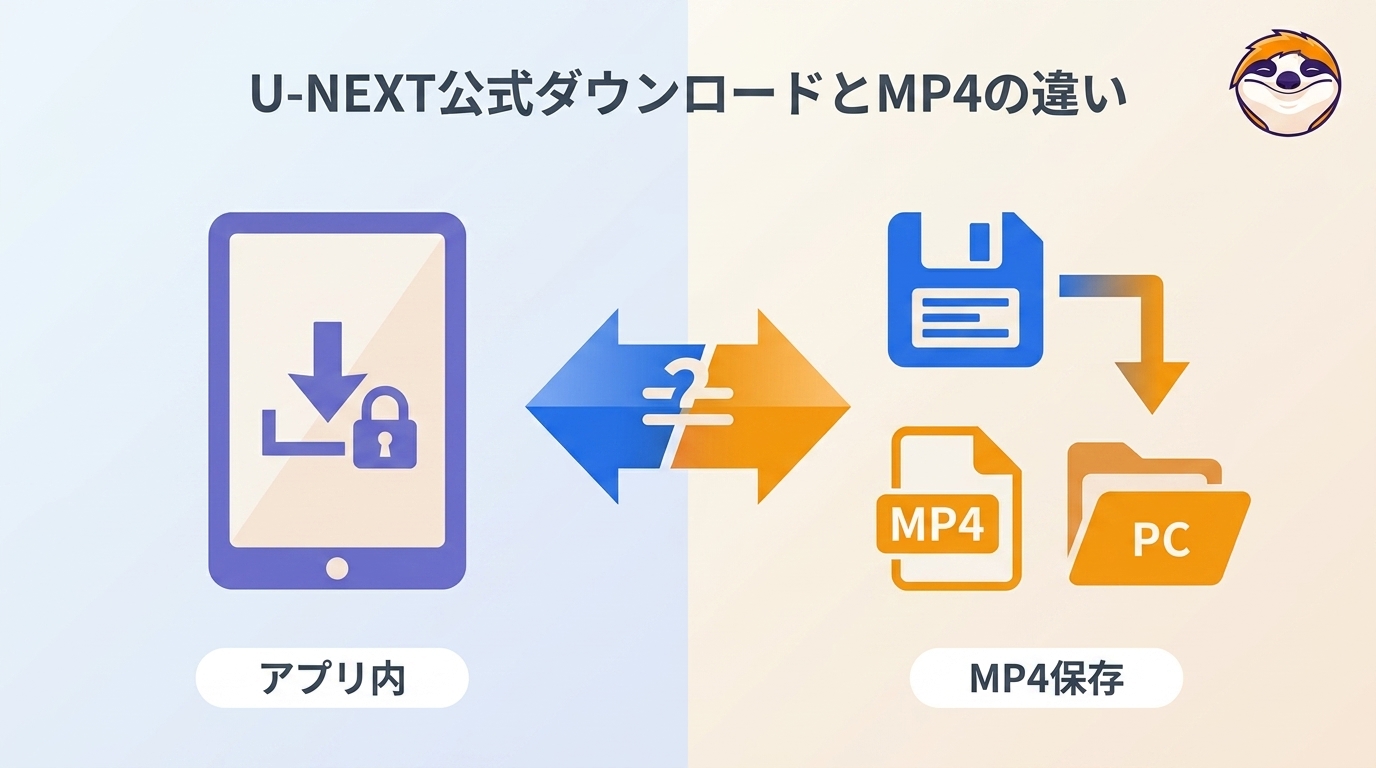 U-NEXT公式ダウンロードとMP4保存の違い|仕組み・制限・保存方法