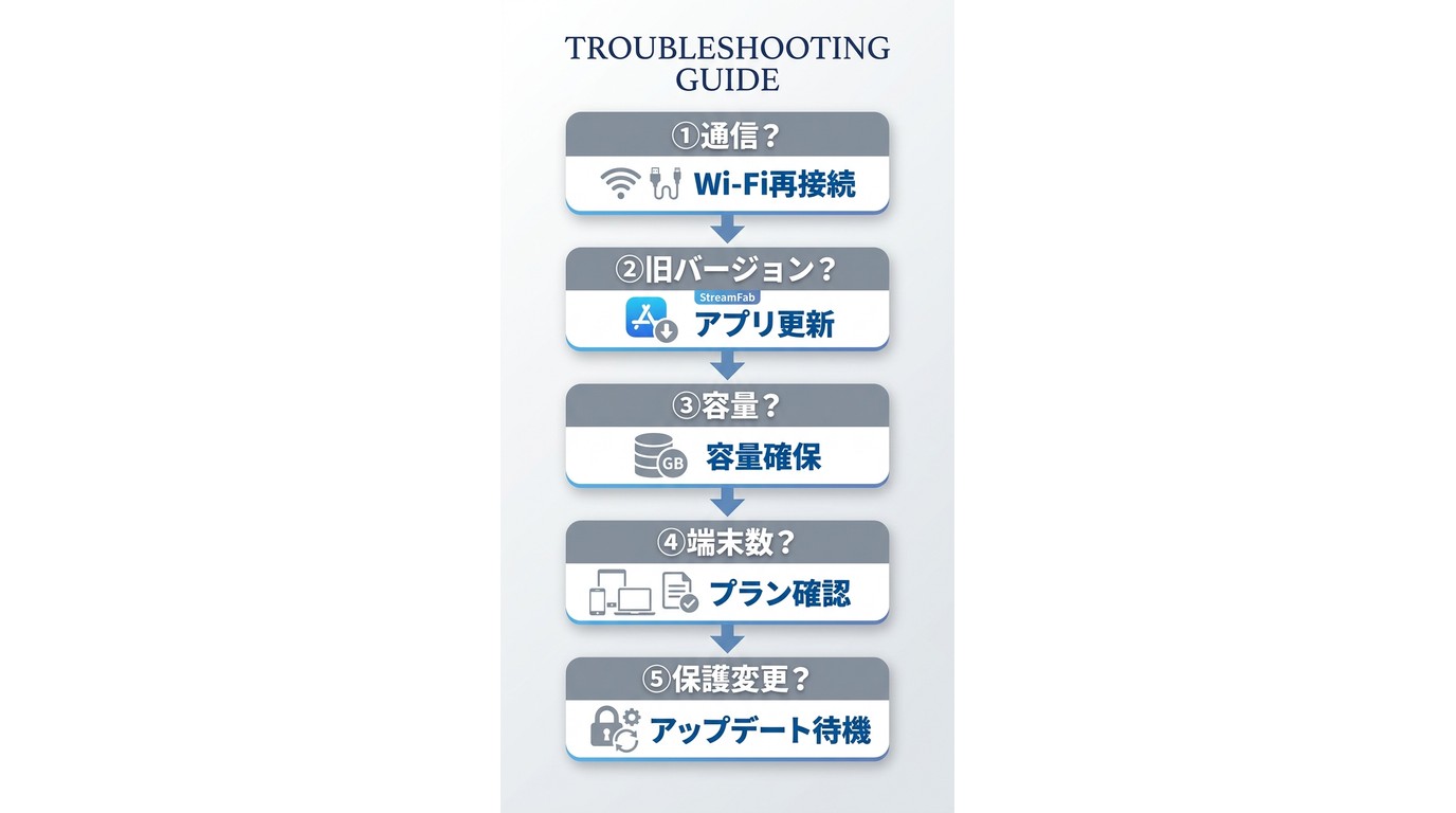TTFC動画をダウンロードできないときの確認手順