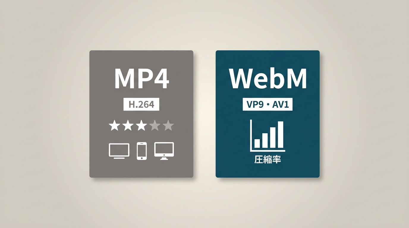 MP4とWebMの標準・コーデック・互換性の違い