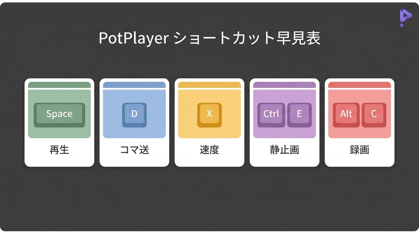 PotPlayerの基本操作とショートカットの早見表