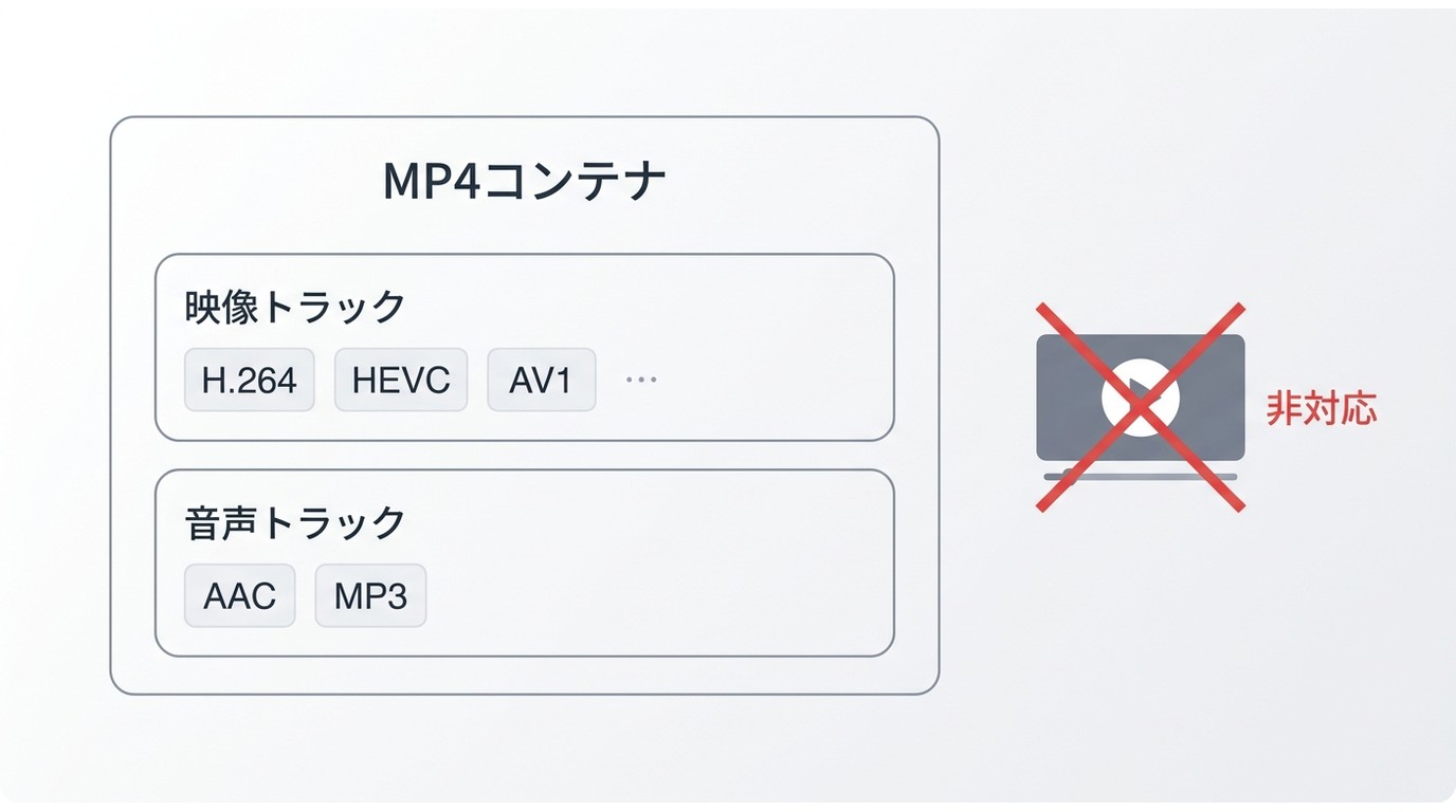 MP4コンテナと映像・音声コーデックの関係