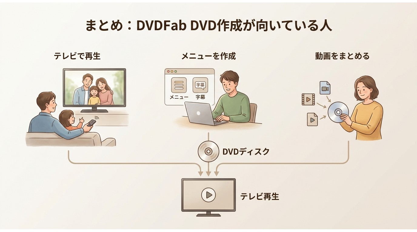 まとめ:DVDFab DVD作成が向いている人
