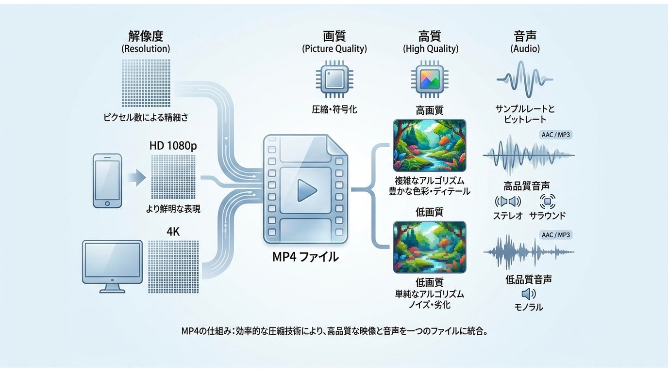 YouTube MP4の画質・解像度・音声の仕組み