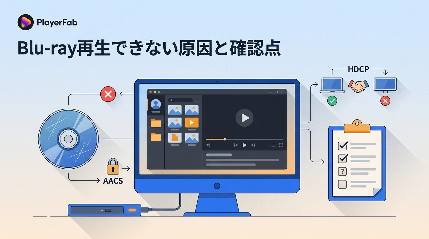 パソコンでBlu-rayが再生できない原因を症状別に確認する方法