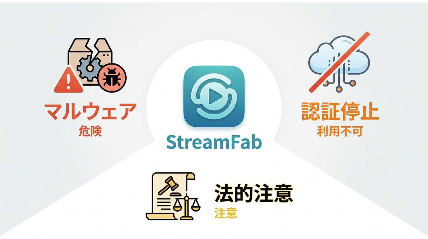 StreamFabクラック版で確認したい安全性・認証・法律の3つのリスク