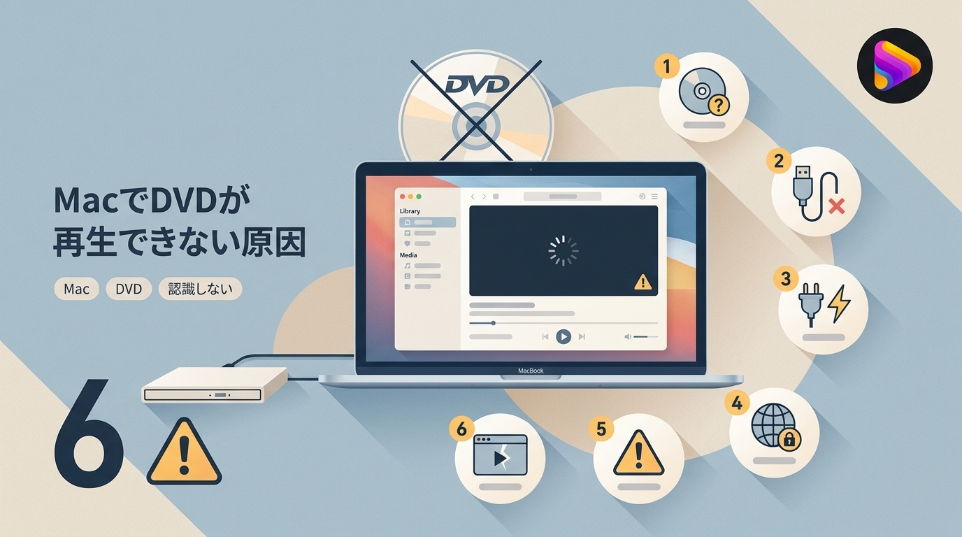 MacでDVDが再生できない原因と確認手順