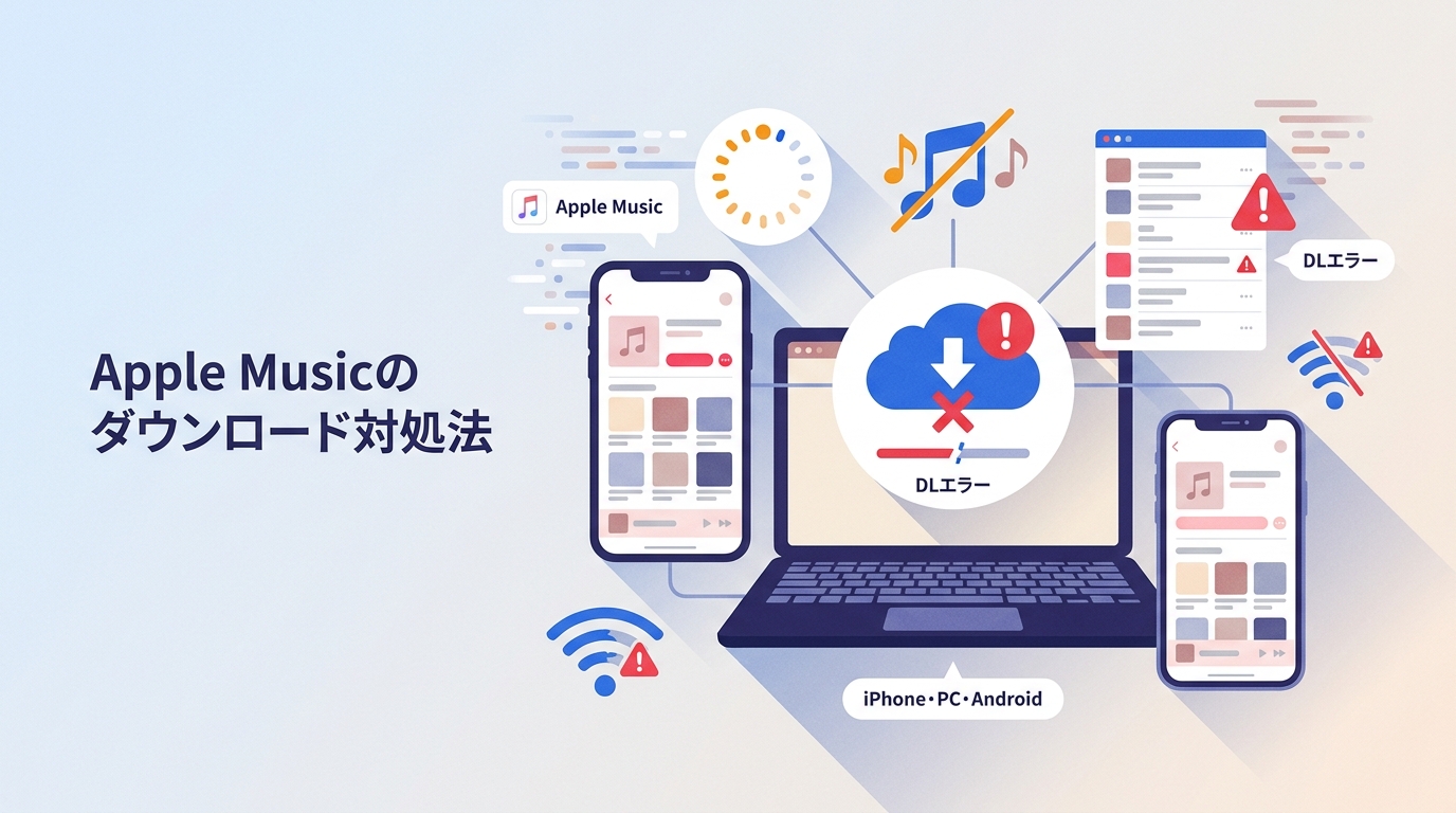 Apple Musicでダウンロードできない・表示されない原因と対処法【iPhone／PC／Android】
