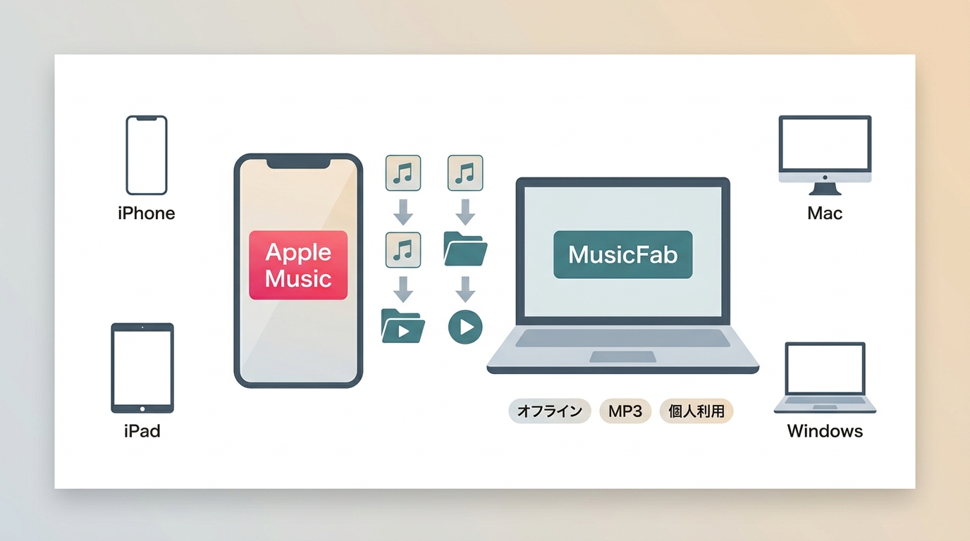 Apple Musicの公式ダウンロードとは？4端末の手順・保存形式・注意点