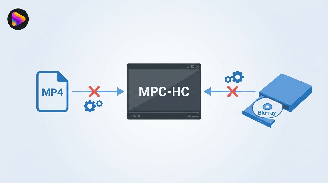 MPC-HCでBlu-rayを再生できない原因と確認方法