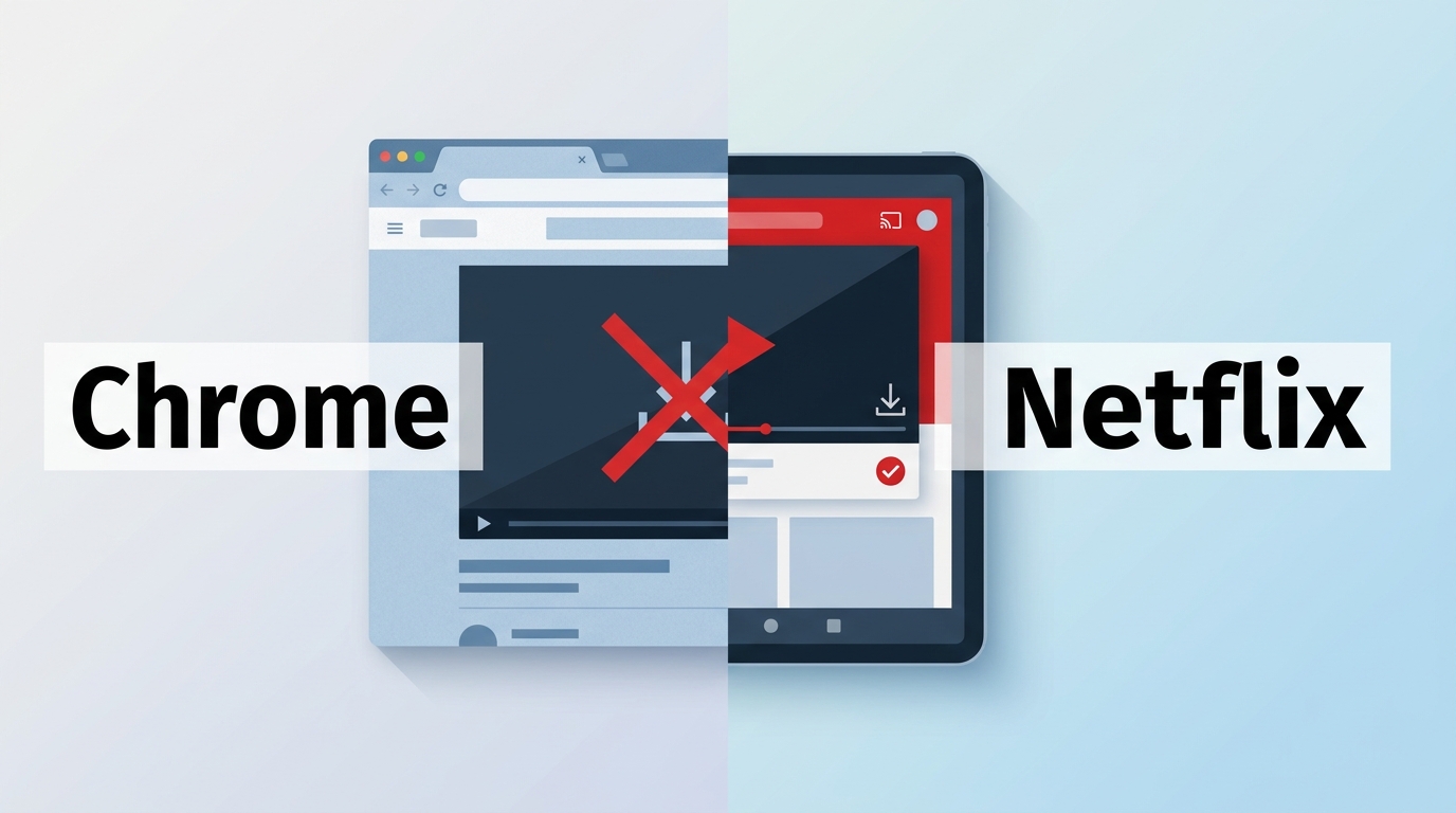 ChromeでNetflixはダウンロードできる?公式対応端末とローカル保存の違い