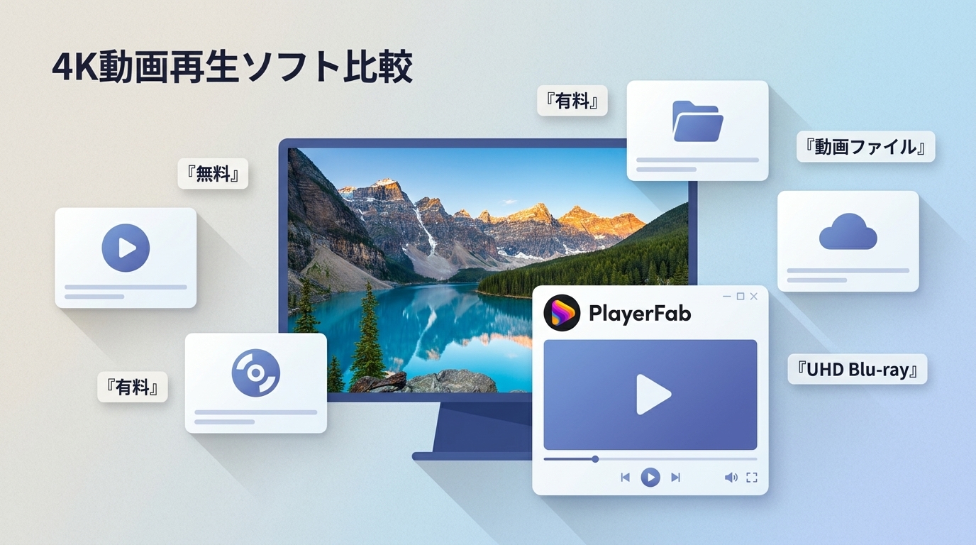 4K動画再生ソフト5選を無料・有料と再生対象で比較