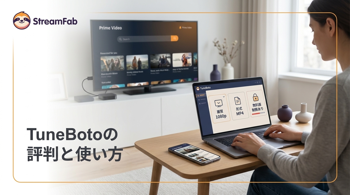 TuneBoto Amazon Video Downloaderの評判・使い方｜公式保存との違いと無料版の制限