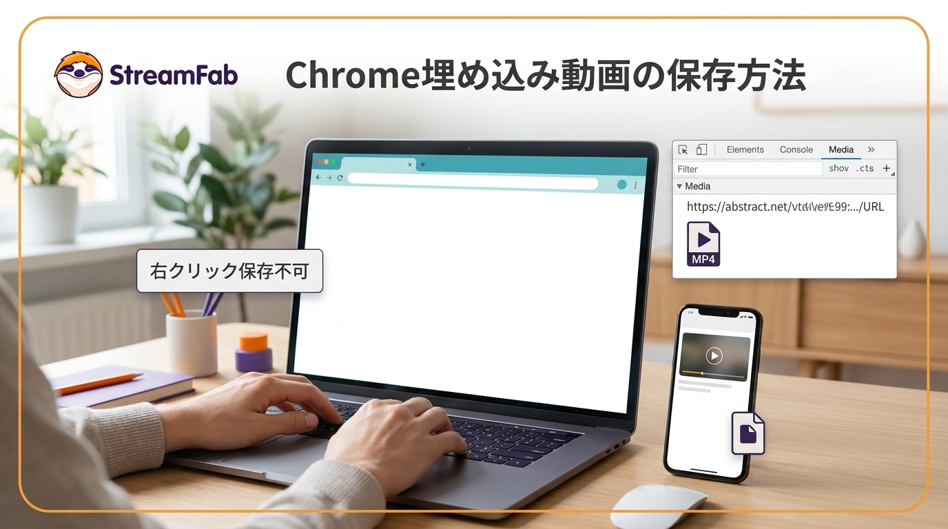 Chrome埋め込み動画の保存方法：URL取得・拡張機能・できない時の対処（2026年）