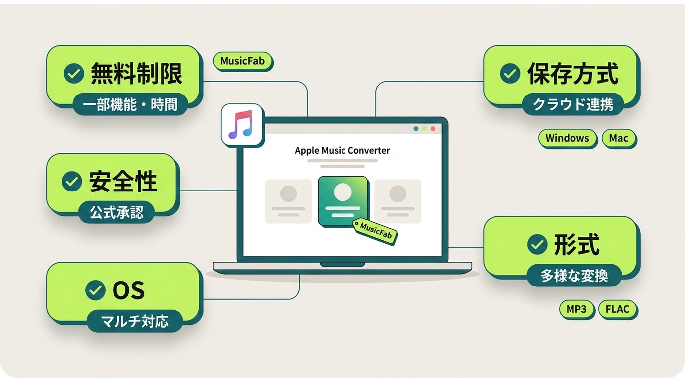 Apple Music変換ソフトを選ぶ5つの確認ポイント