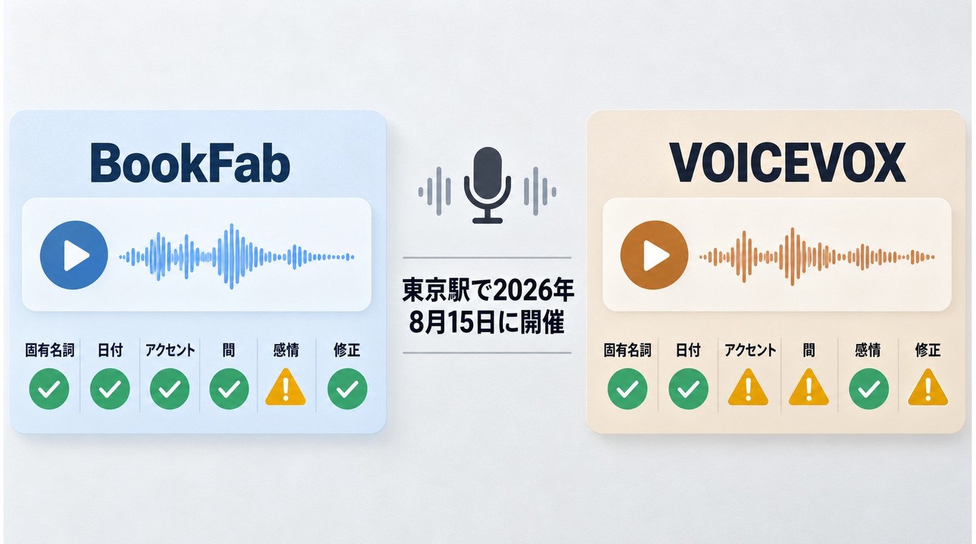 日本語AI音声の誤読・アクセント・間を比べるポイント