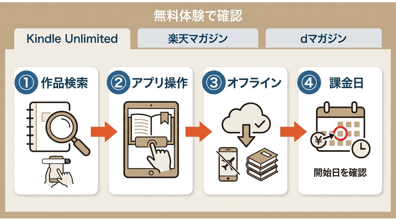 電子書籍読み放題を小説・漫画・雑誌など用途別に選ぶポイント