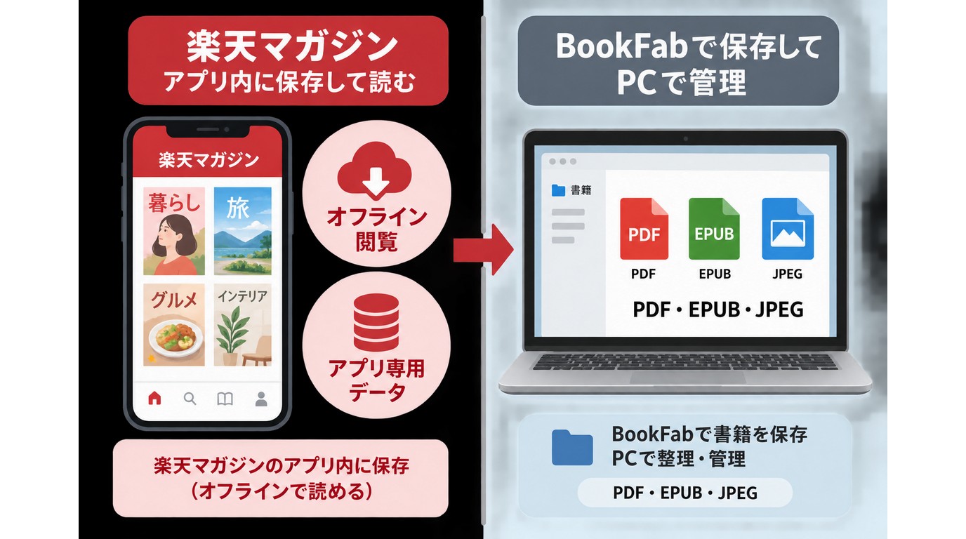楽天マガジンの公式ダウンロードとPDF保存の違い