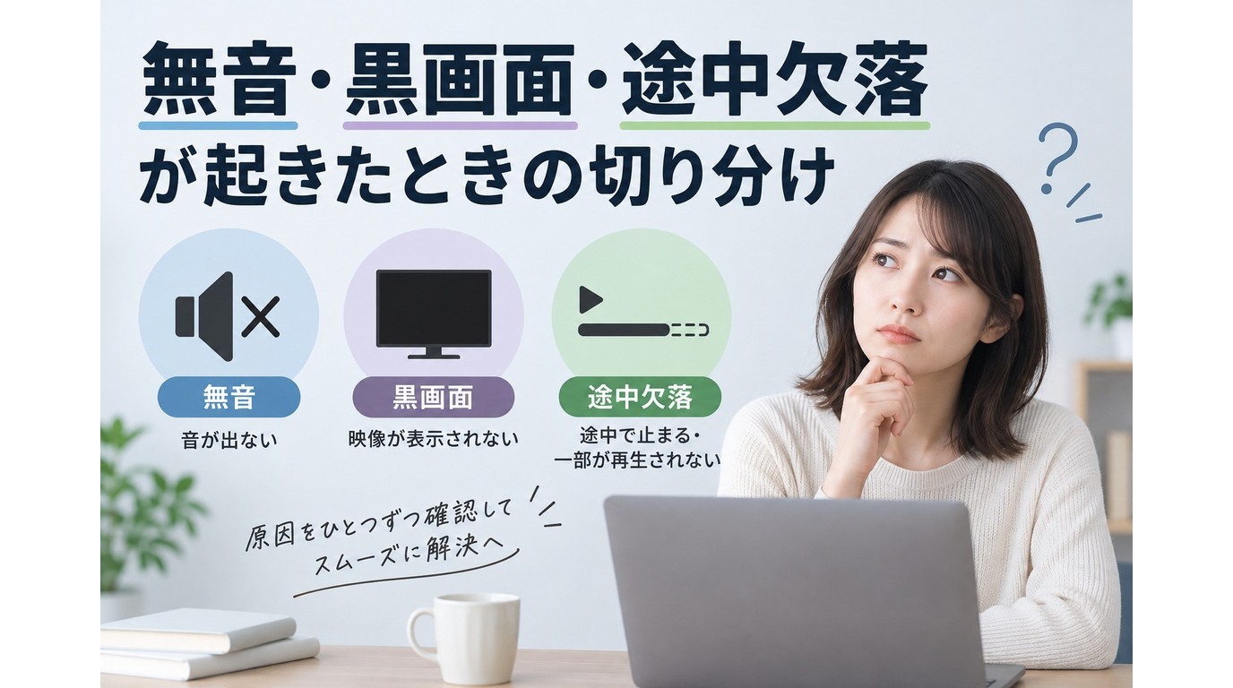 YouTubeライブ録画で無音や黒画面、途中停止が起きた場合の確認ポイント