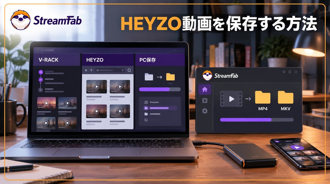 HEYZO動画を保存する方法｜旧ダウンロード・V-RACK・PC保存の違い