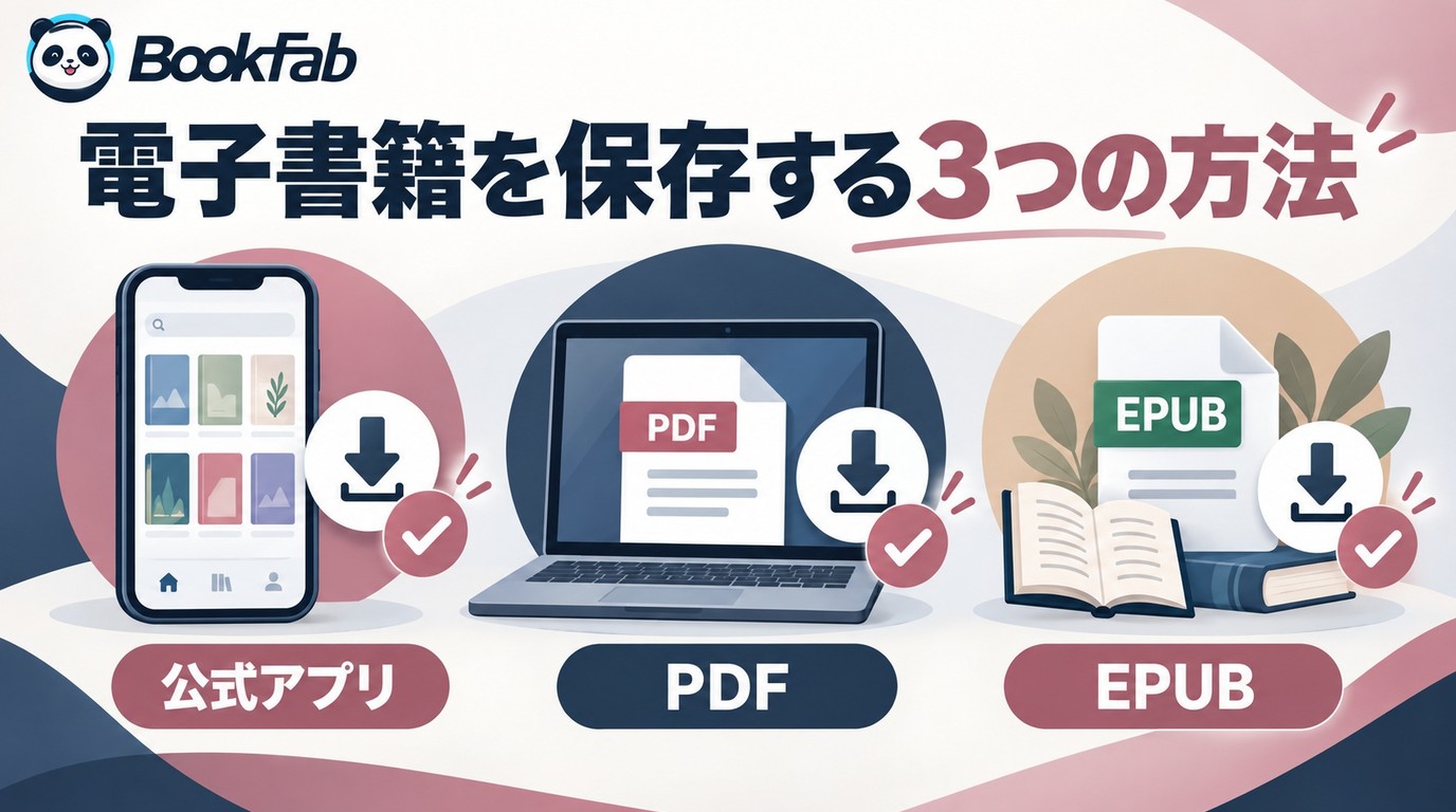 電子書籍ダウンロードの保存方法3通り｜公式アプリ・PDF・EPUBの違い