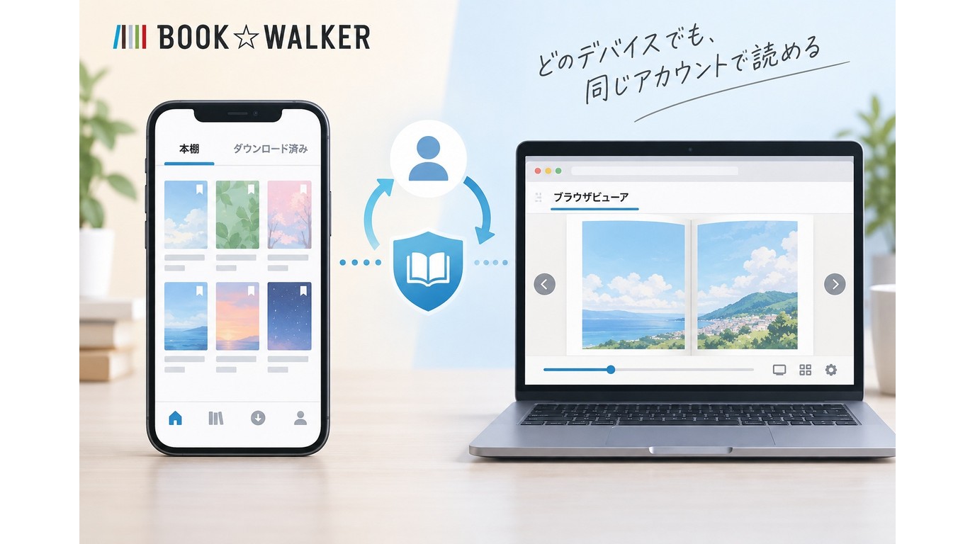 BOOK☆WALKERの本棚と公式アプリ内オフライン閲覧