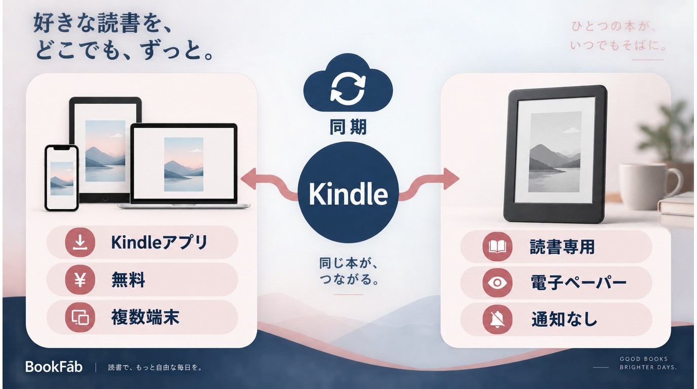 KindleアプリとKindle端末の対応機器や読書環境の違い