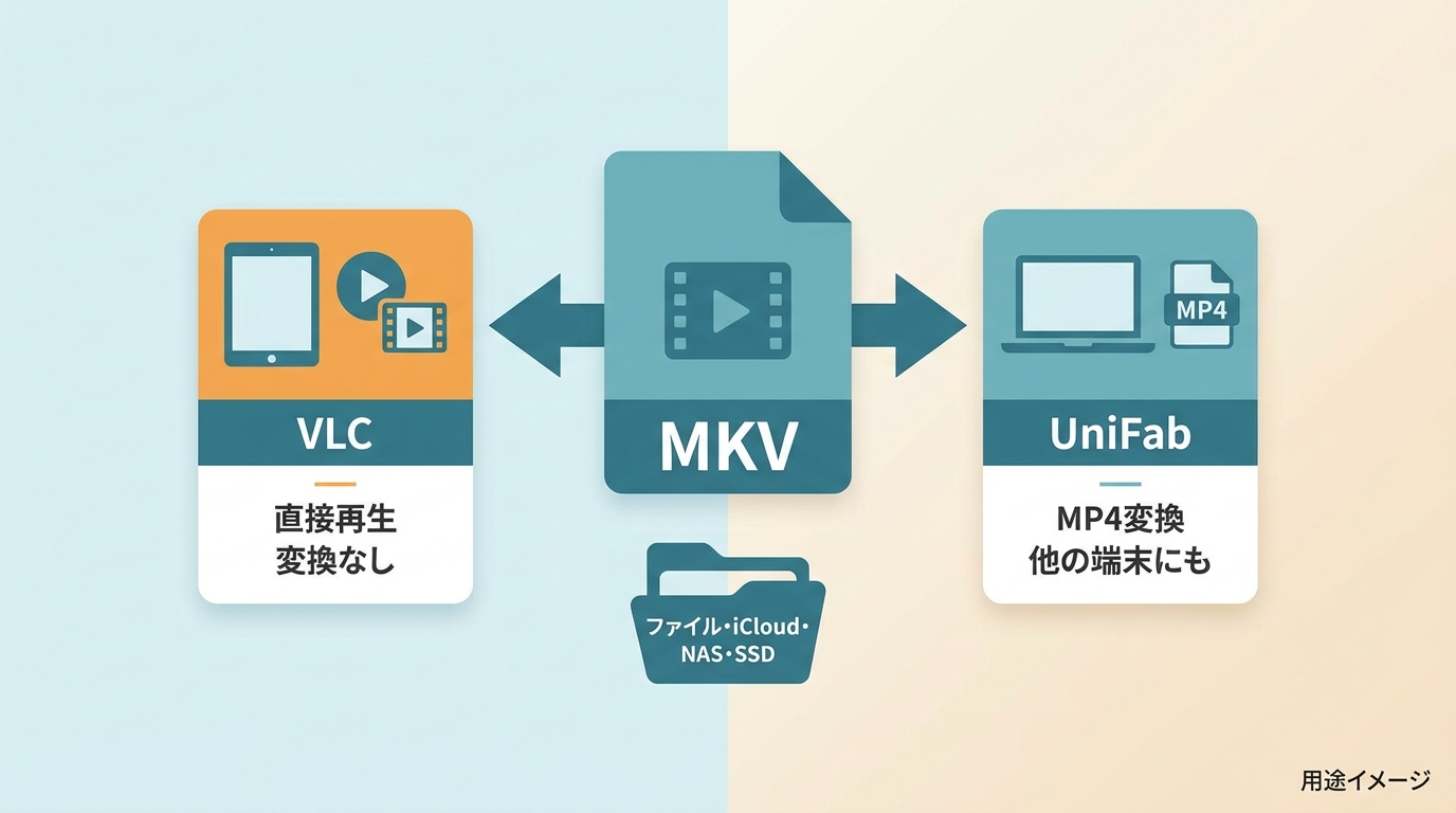 iPadでMKVを直接再生する方法とMP4へ変換する方法の比較