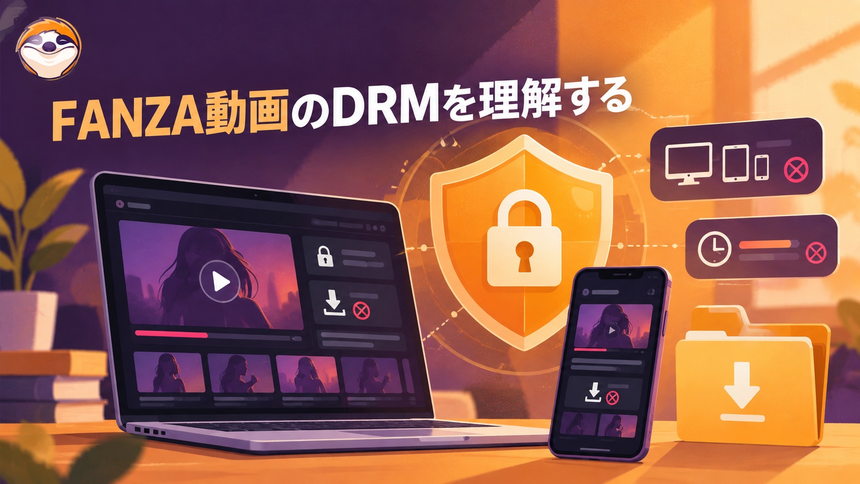 FANZA動画のDRMとは?ダウンロード・保存と3つの方法の違い