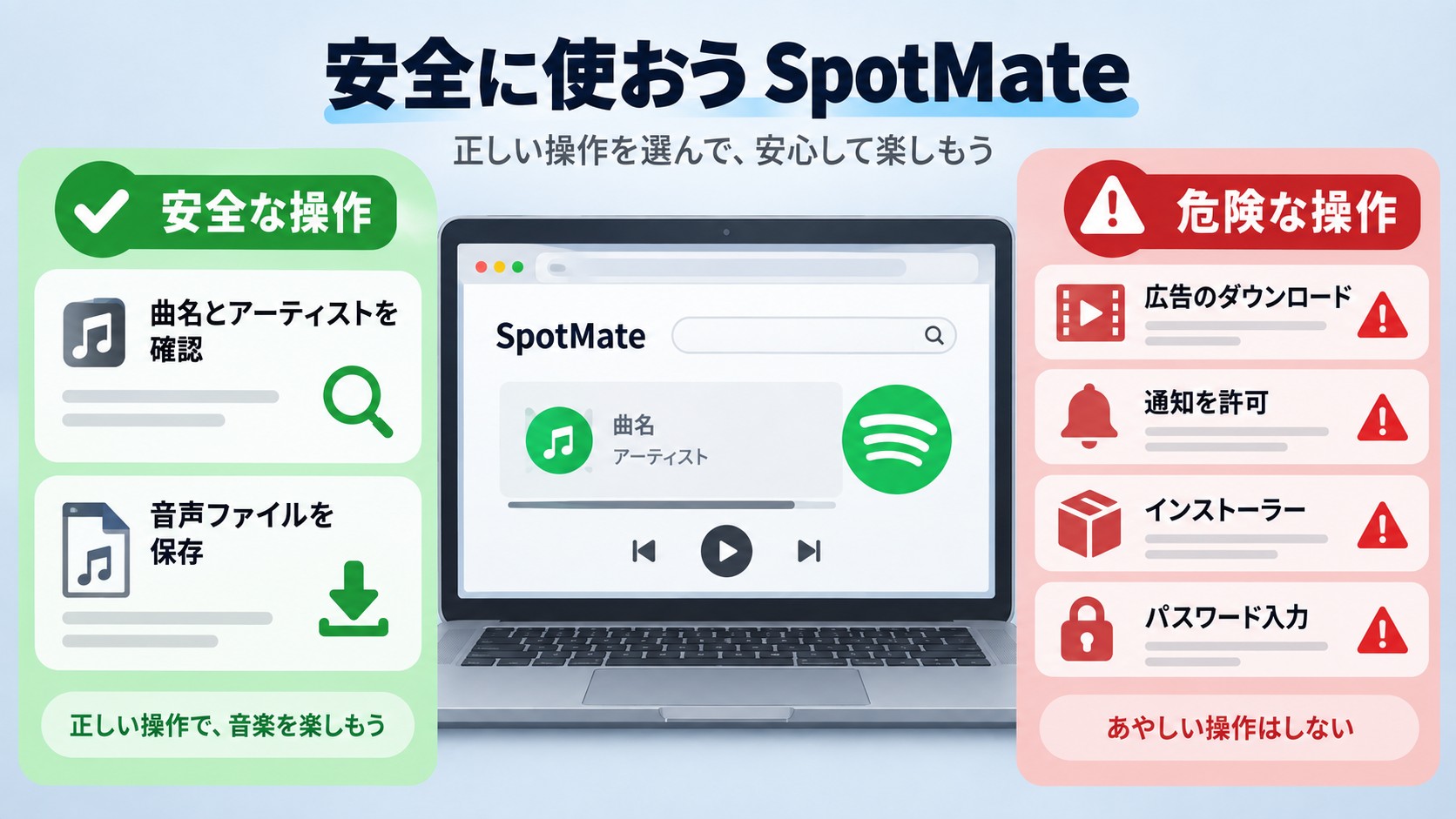 SpotMateで安全な保存操作と広告、通知許可、インストーラー誘導を見分けるポイント
