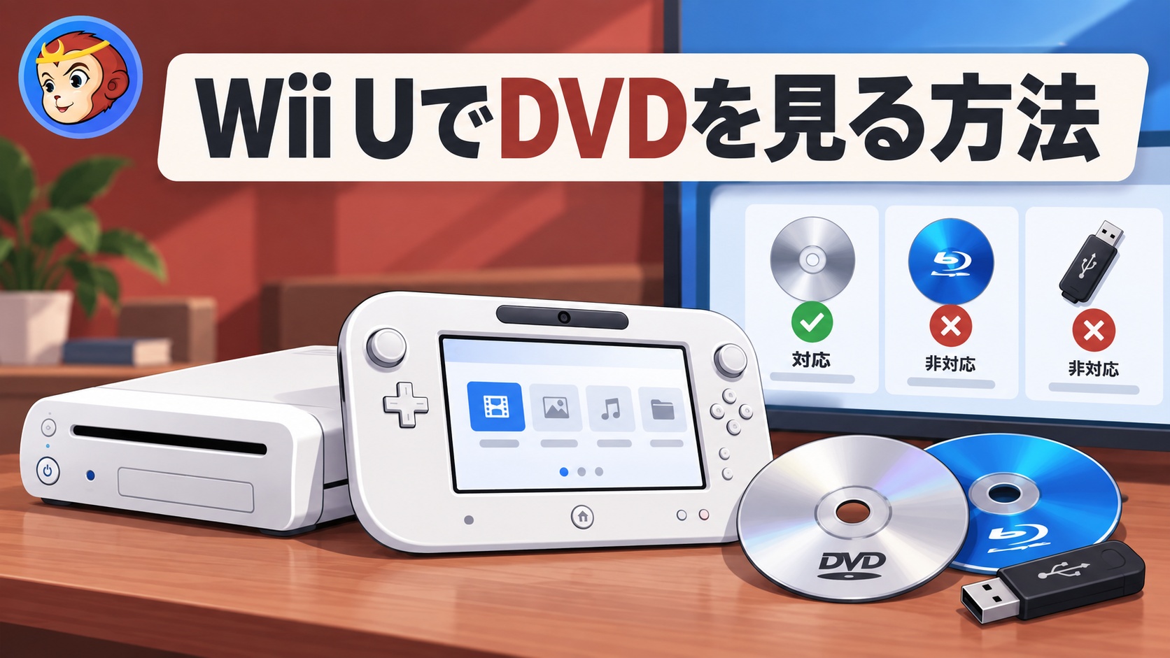 Wii UでDVDは再生できる？DVDを見る方法とBlu-ray・MP4の注意点