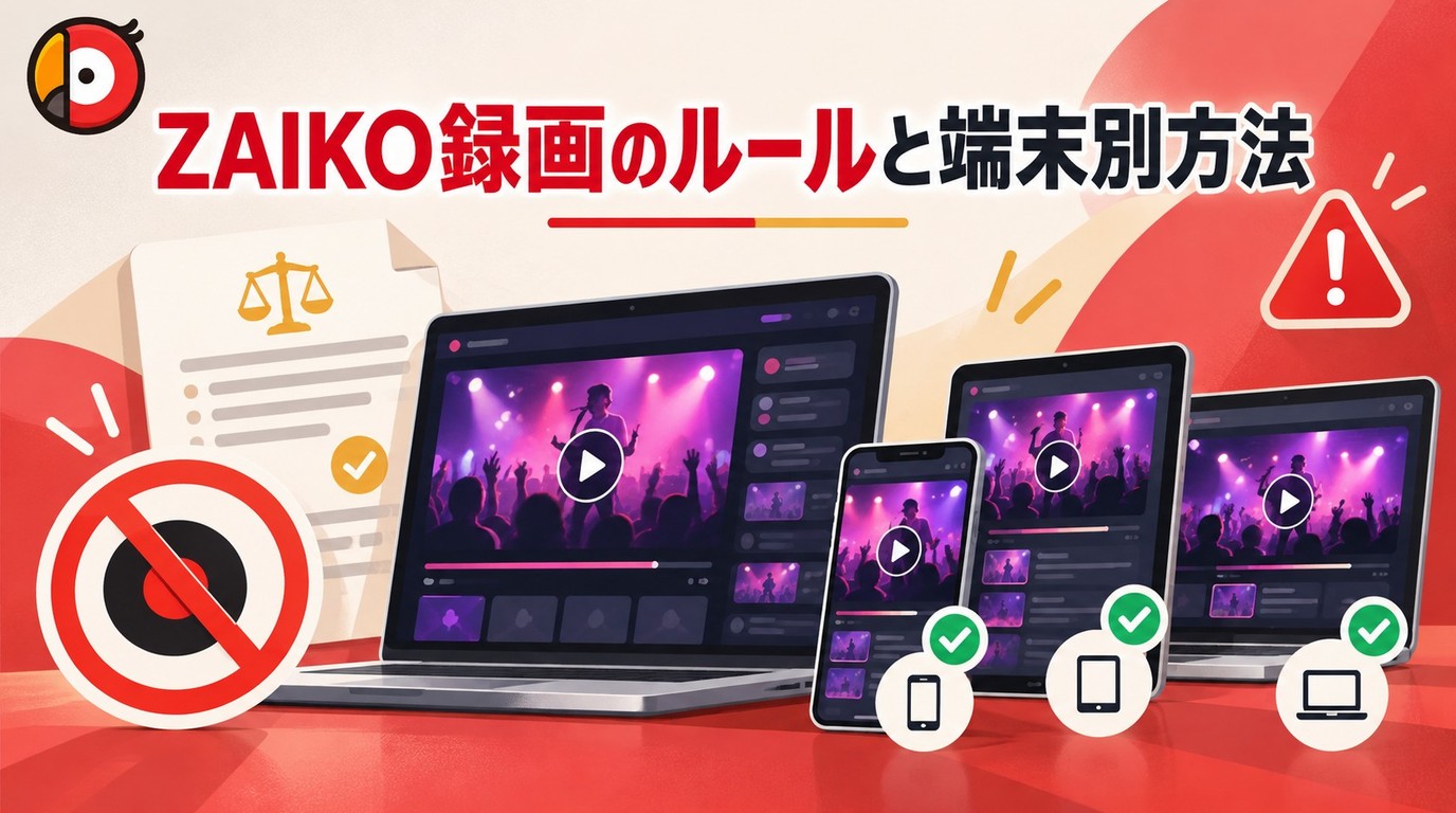 ZAIKOの画面録画とアーカイブ視聴の確認ポイント