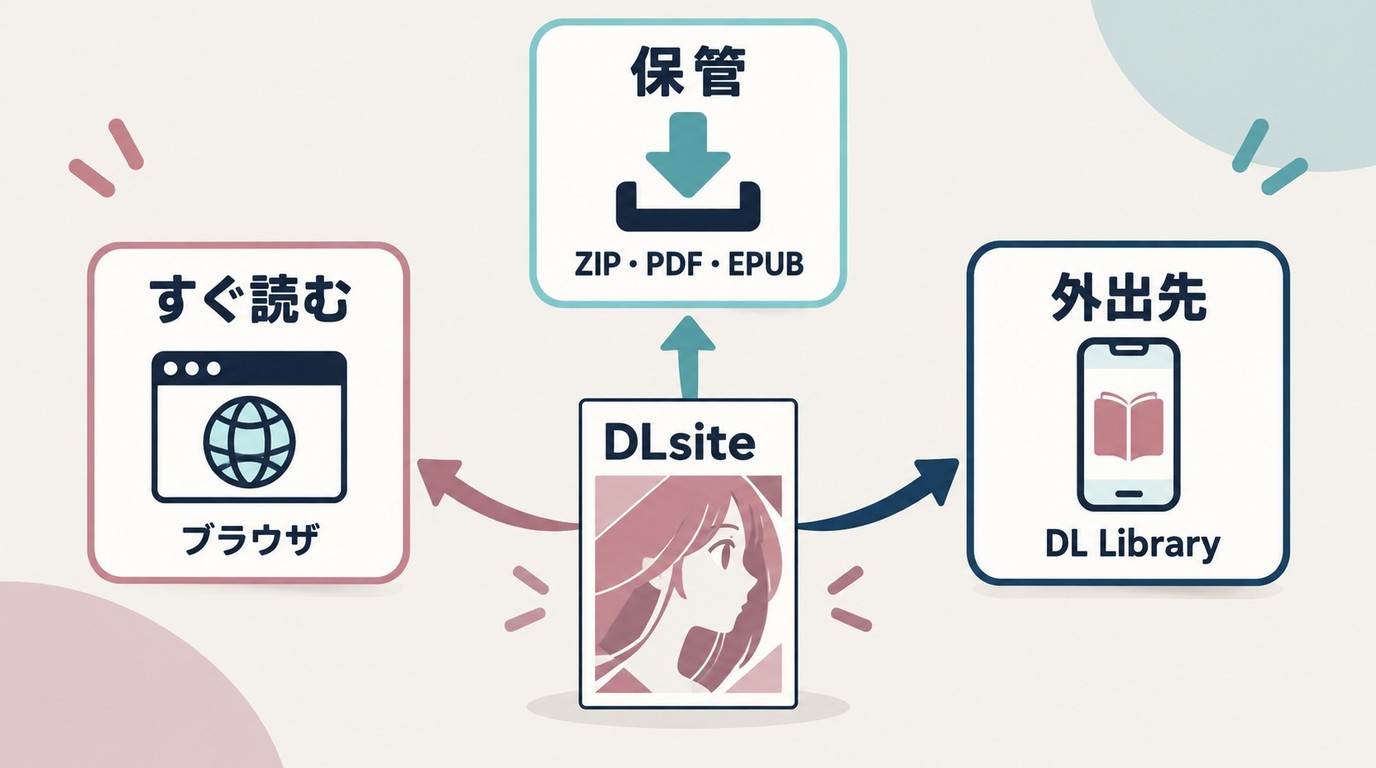直接ダウンロード・ブラウザビューア・DL Libraryの選び方