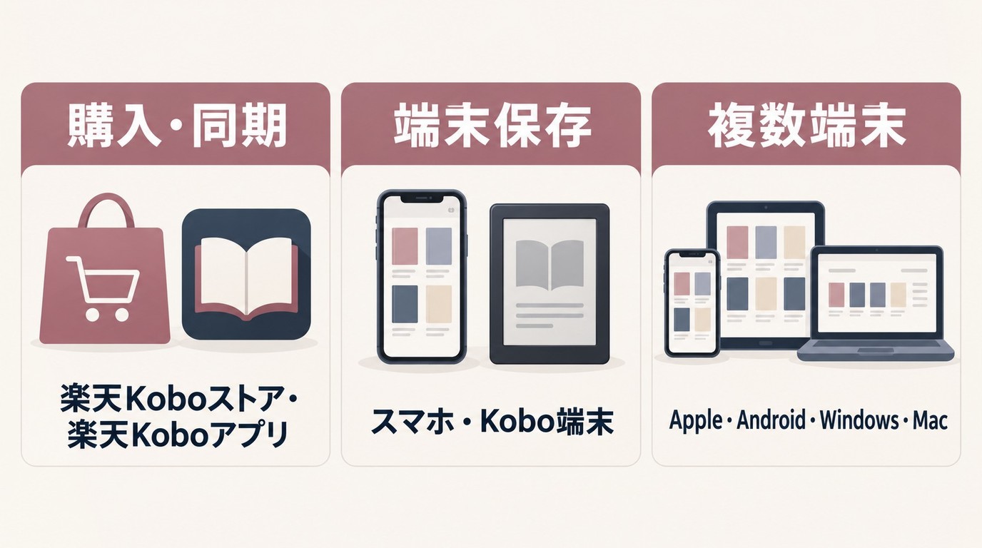 楽天Koboの購入履歴・端末ダウンロード・複数端末による備え