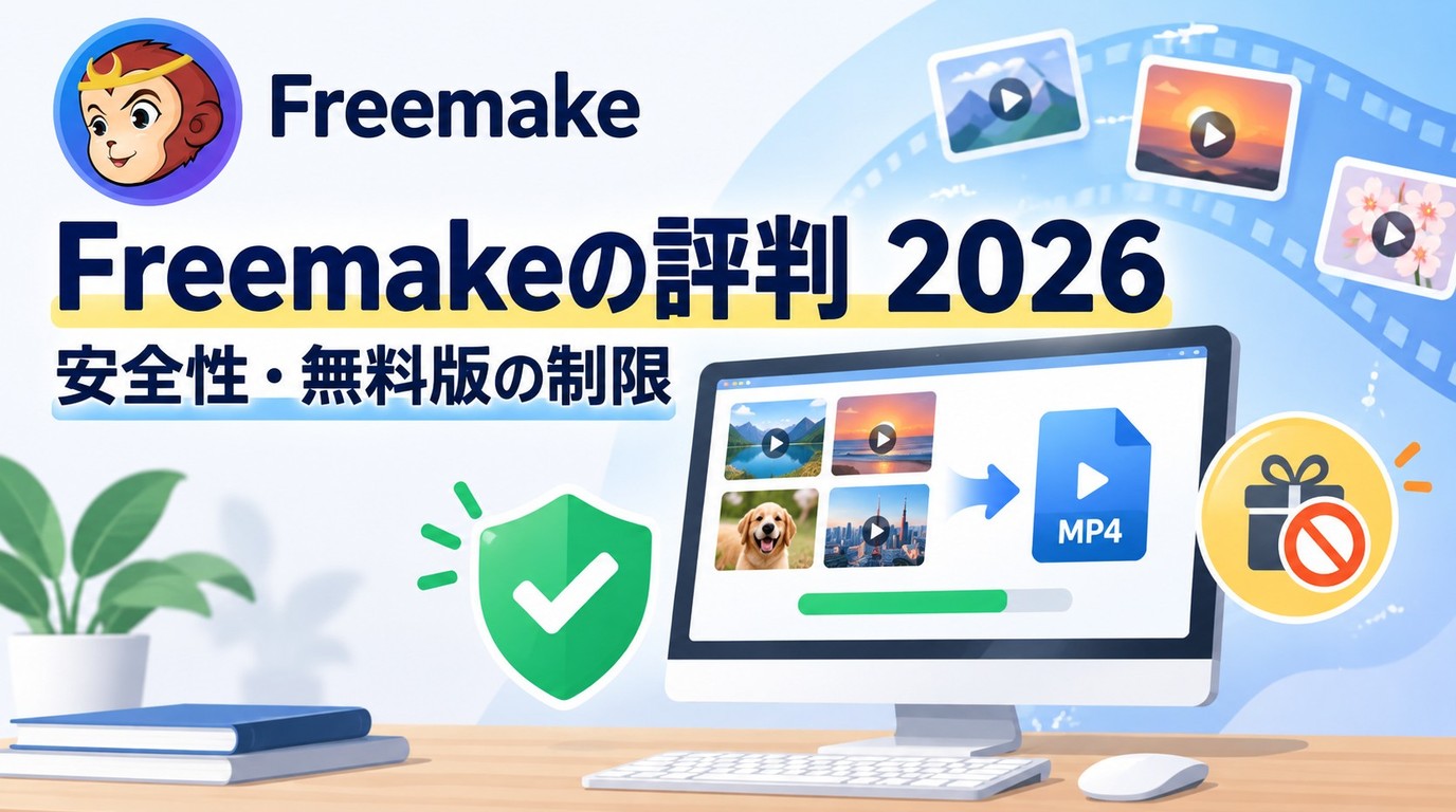 【2026】Freemake Video Converterの評判は?安全性・無料版の制限と使い方を解説