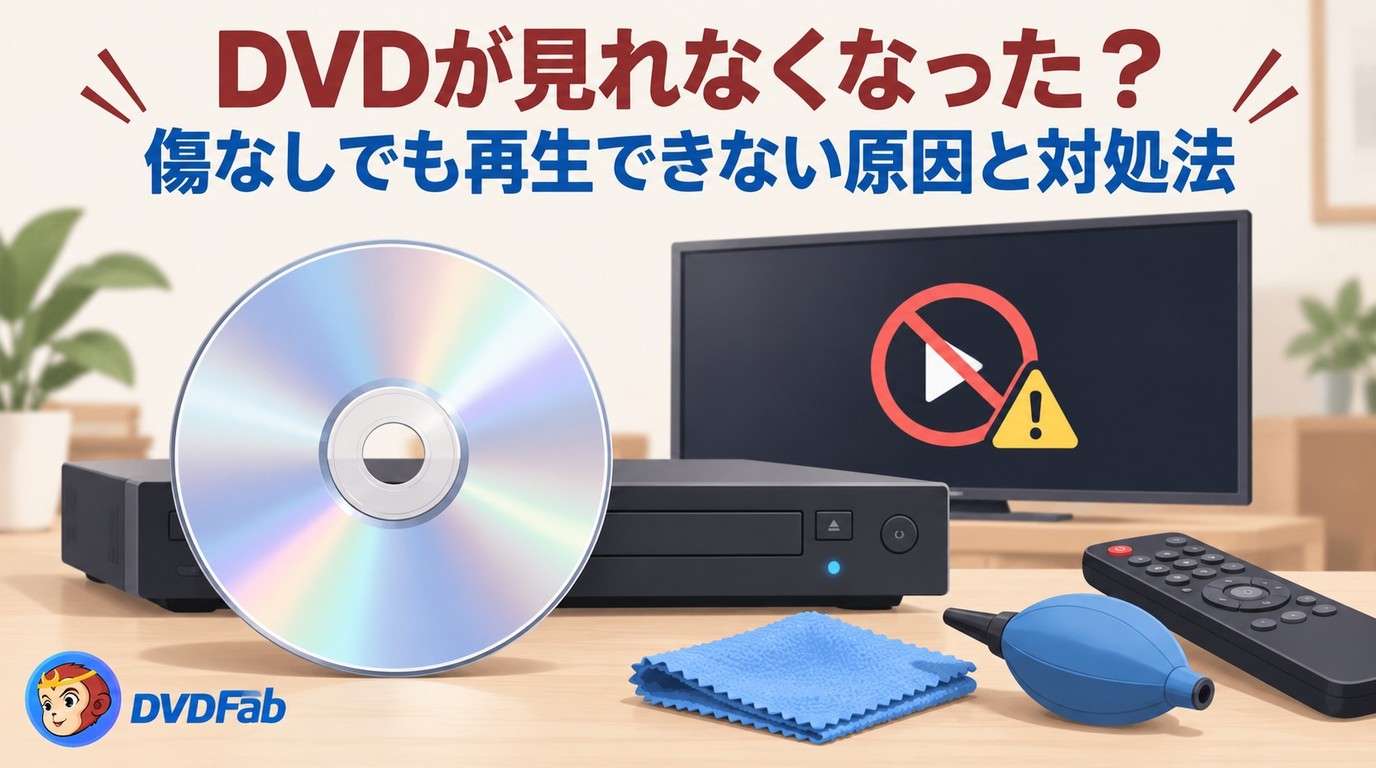 今まで見れていたDVDが見れなくなった？傷なしでも再生できない原因と対処法