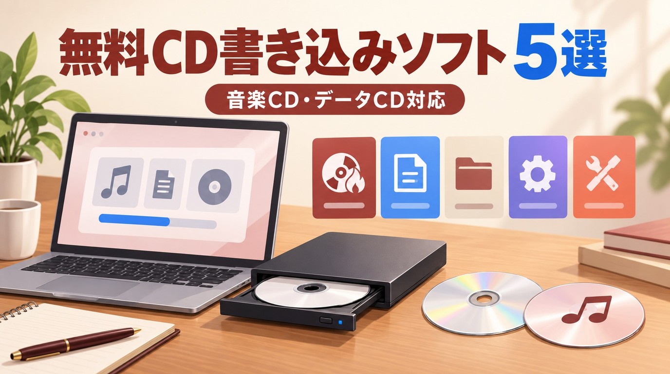無料CD書き込みソフト5選の違いと選び方：音楽CD作成の注意点