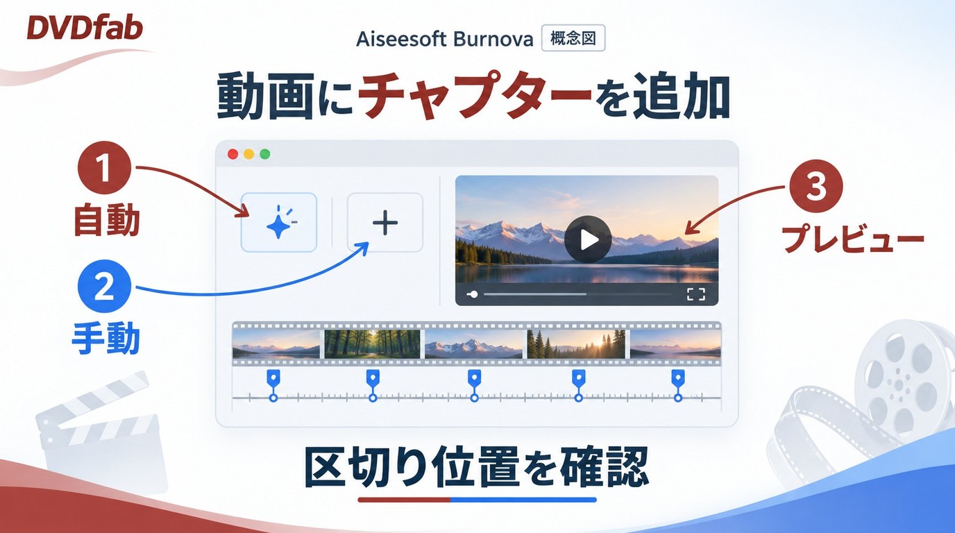 Burnovaのチャプター位置とメニュー選択の確認ポイント